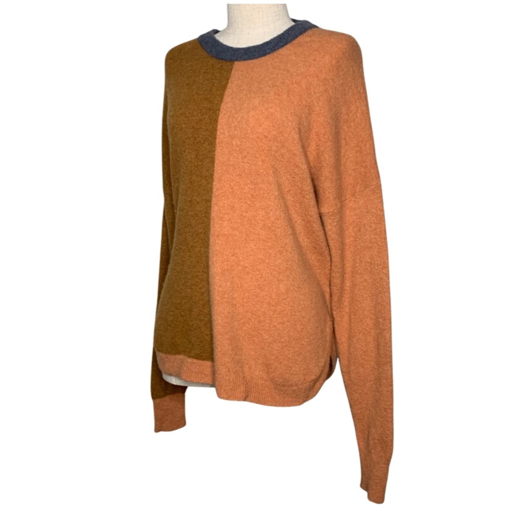 Madewell Westlake Colorblock Crewneck Pullover Coziest Yarn Sweater Size Medium - Picture 8 of 9